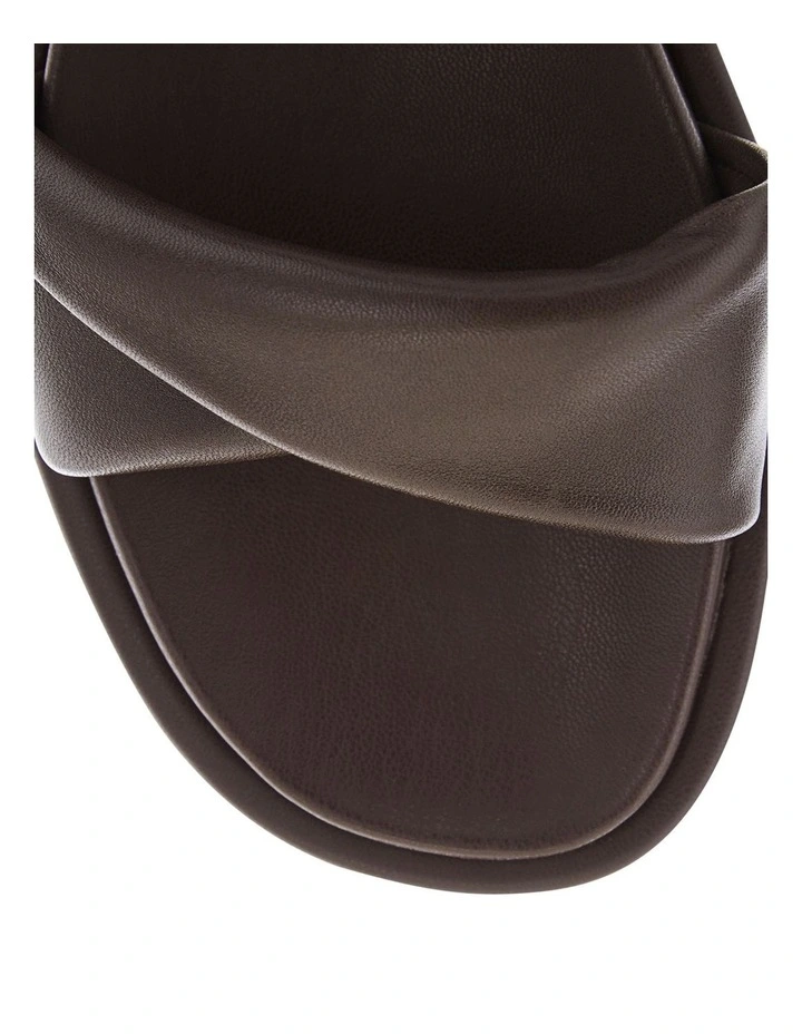 Nara Leather Sandals in Chocolate image 4