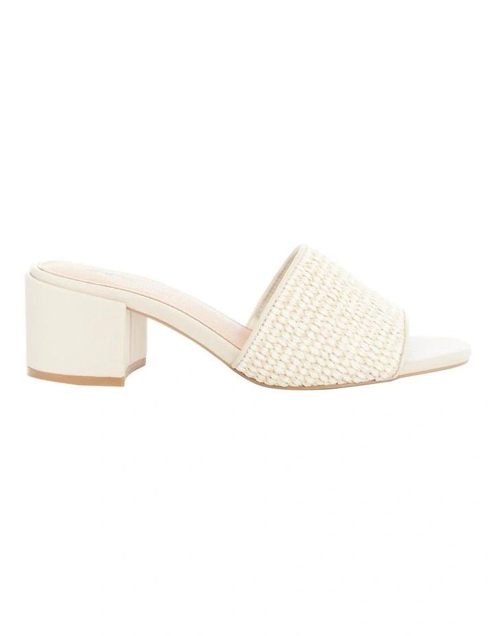 Glenda Sandals in Bone Raffia image 1