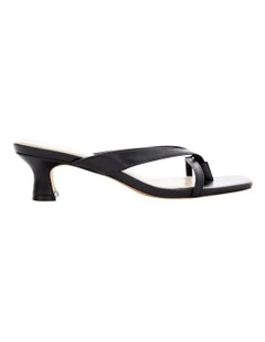 Matrix Sandals in Black Leather