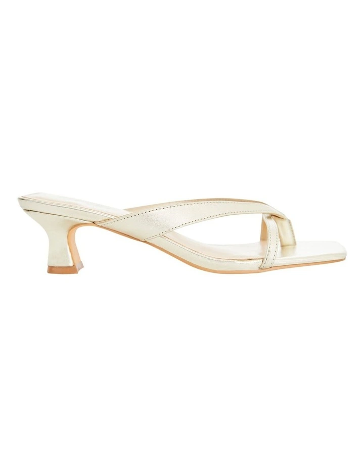 Matrix Heeled Sandals in Gold Metallic image 1