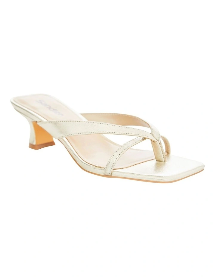 Matrix Heeled Sandals in Gold Metallic image 2