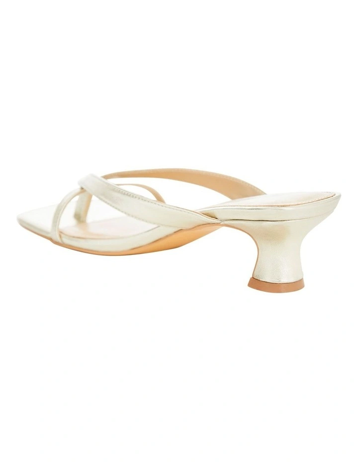 Matrix Heeled Sandals in Gold Metallic image 3