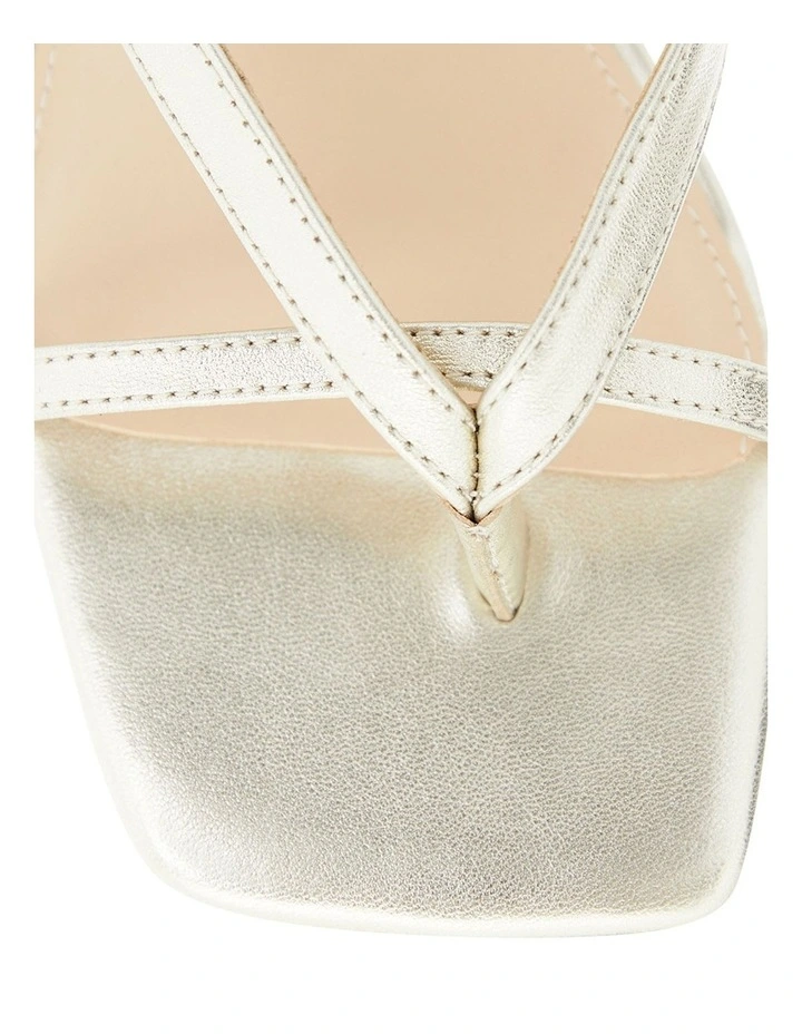 Matrix Heeled Sandals in Gold Metallic image 4