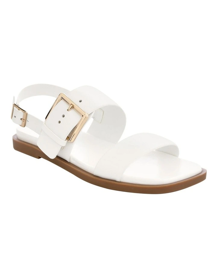 Meadow Sandals in White Leather image 2