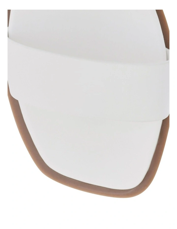 Meadow Sandals in White Leather image 4