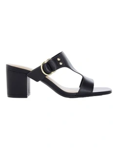 Harper Sandals in Black Leather