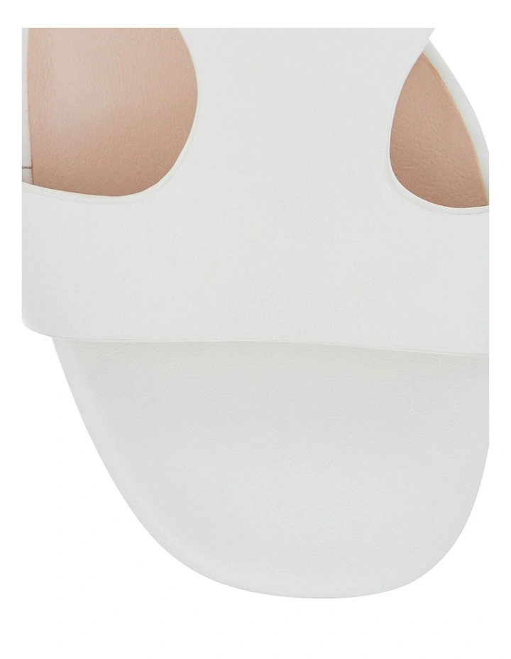 Leather Harper Sandals in White image 4