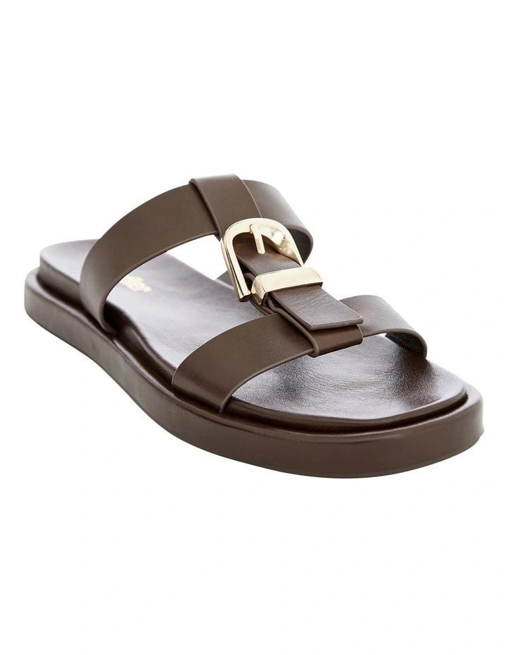 Nelly Sandals in Chocolate Leather image 2