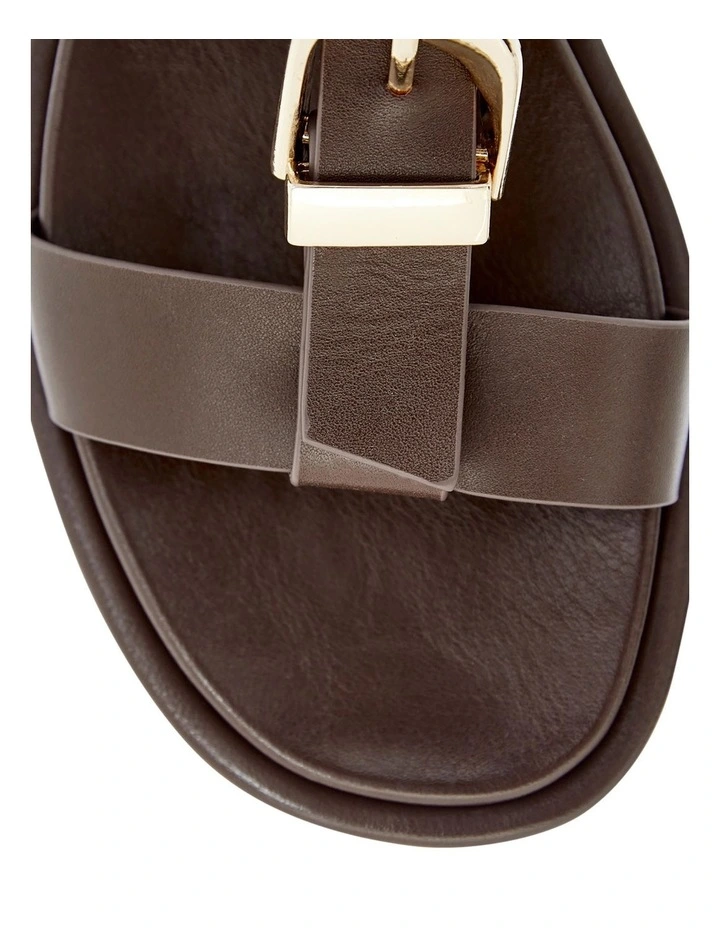 Nelly Sandals in Chocolate Leather image 4