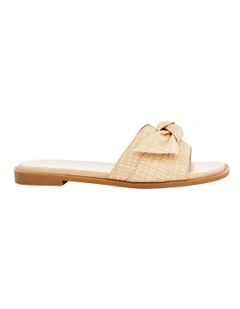 Dahlia Sandals in Natural Raffia