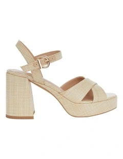 Sienna Sandals in Natural Raffia