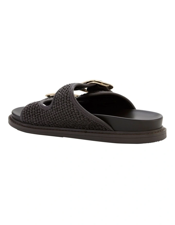 Byron Sandals in Chocolate Raffia image 3