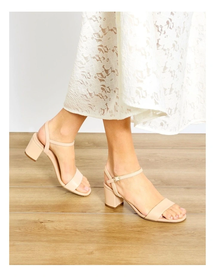 Heather Sandals in Blush Leather image 2