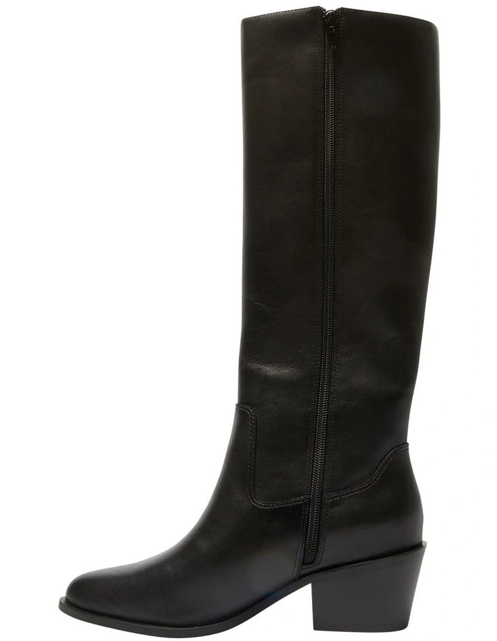 Justice Leather Boots in Black image 4