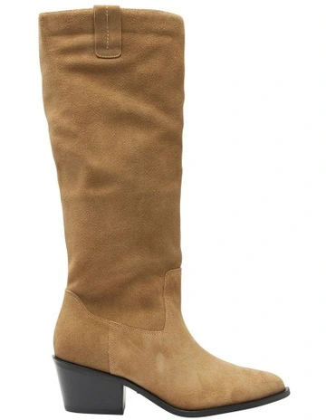 Justice Boots In Taupe Suede Leather