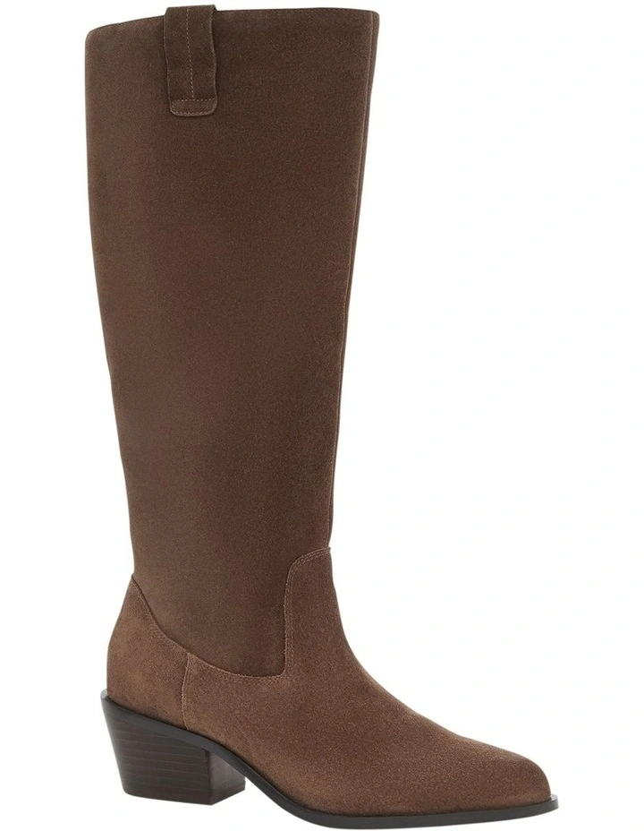 Justice Boots in Tan Suede image 2