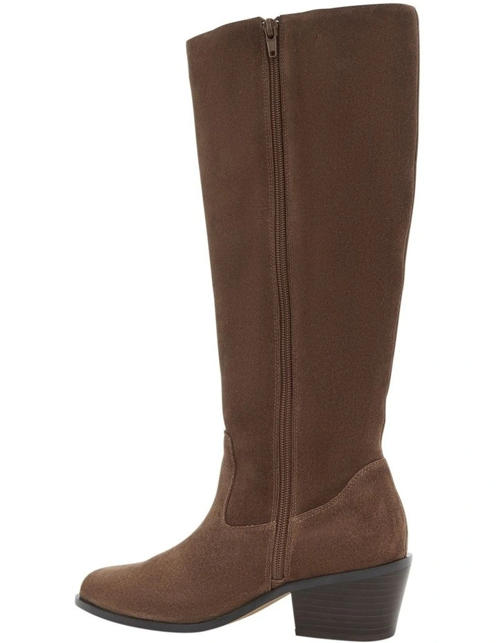 Justice Boots in Tan Suede image 3