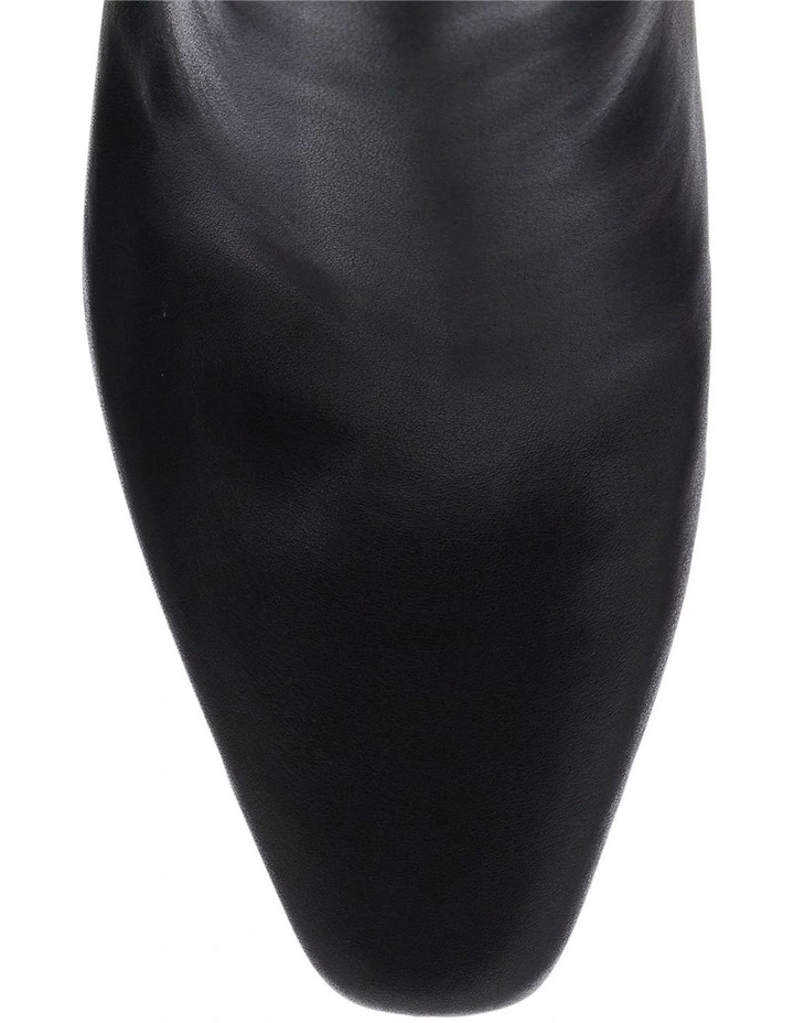 Drama Leather Boots in Black image 5