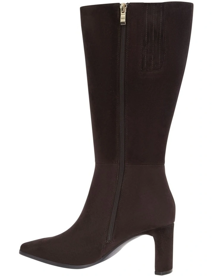 Kendall Boots in Chocolate Suede Stretch image 3