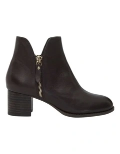 Latch Ankle Boots in Chocolate Leather