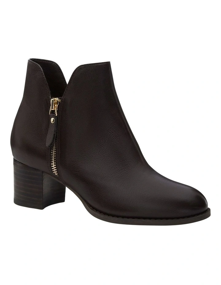 Latch Ankle Boots in Chocolate Leather image 2