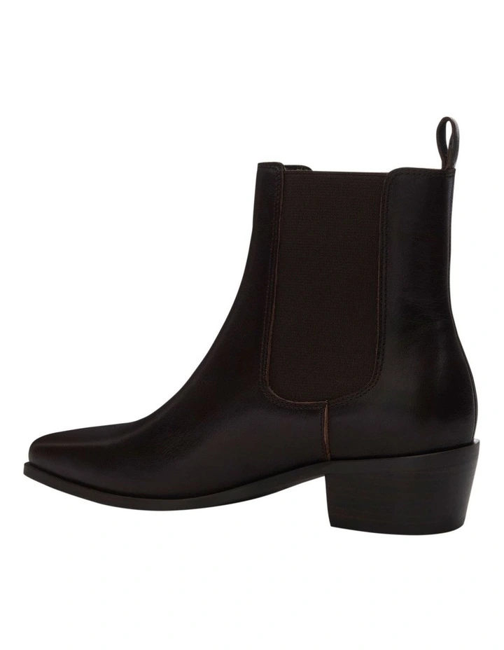 Jersey Boots in Chocolate Leather image 3