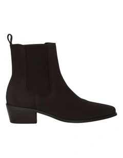 Jersey Boots in Chocolate Suede