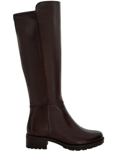 Innovate Knee Boot in Chocolate Leather