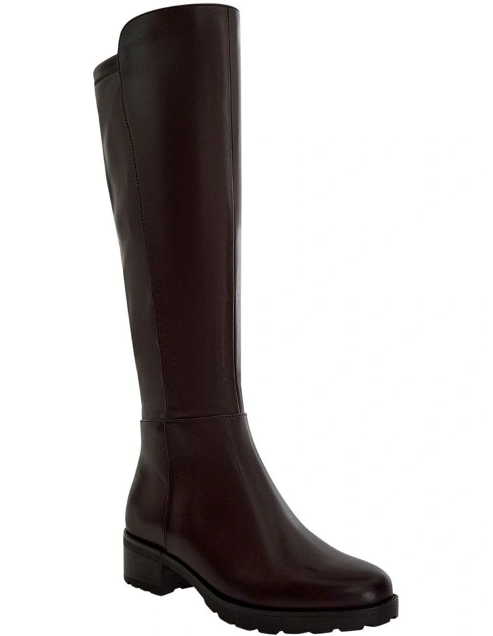 Innovate Knee Boot in Chocolate Leather image 2
