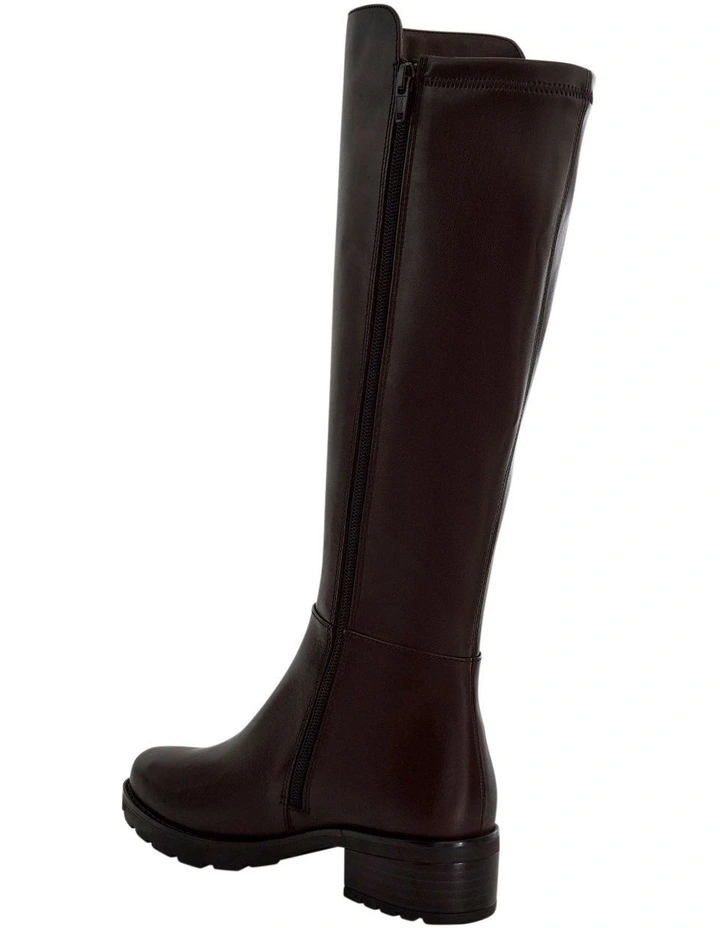 Innovate Knee Boot in Chocolate Leather image 3
