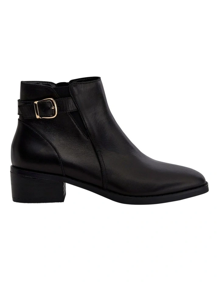 Cesar Ankle Boots in Black Leather image 1
