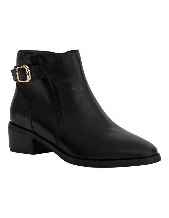 Cesar Ankle Boots in Black Leather image 2