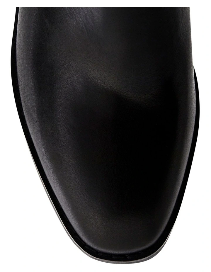 Cesar Ankle Boots in Black Leather image 4