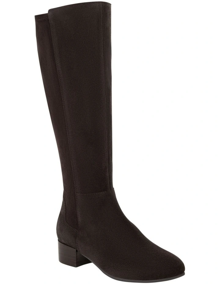 Falcon Knee Length Boots in Chocolate Suede image 2