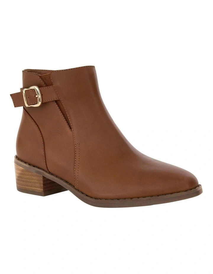 Cesar Ankle Boots in Mid Brown Leather image 2