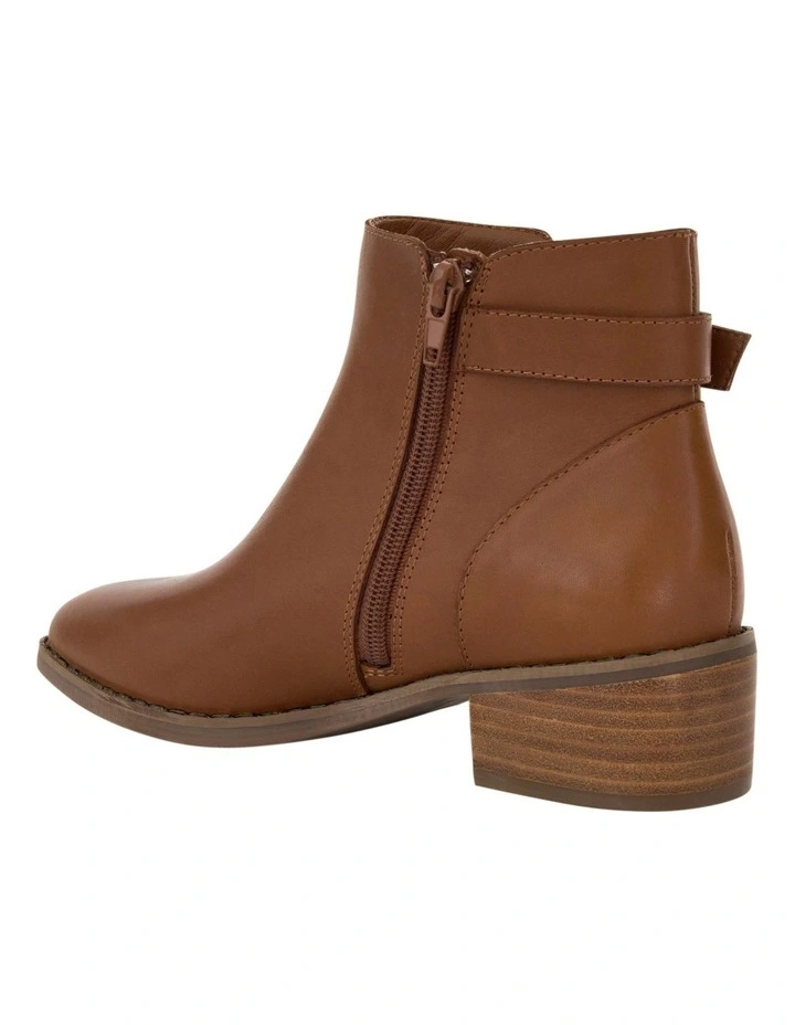 Cesar Ankle Boots in Mid Brown Leather image 3