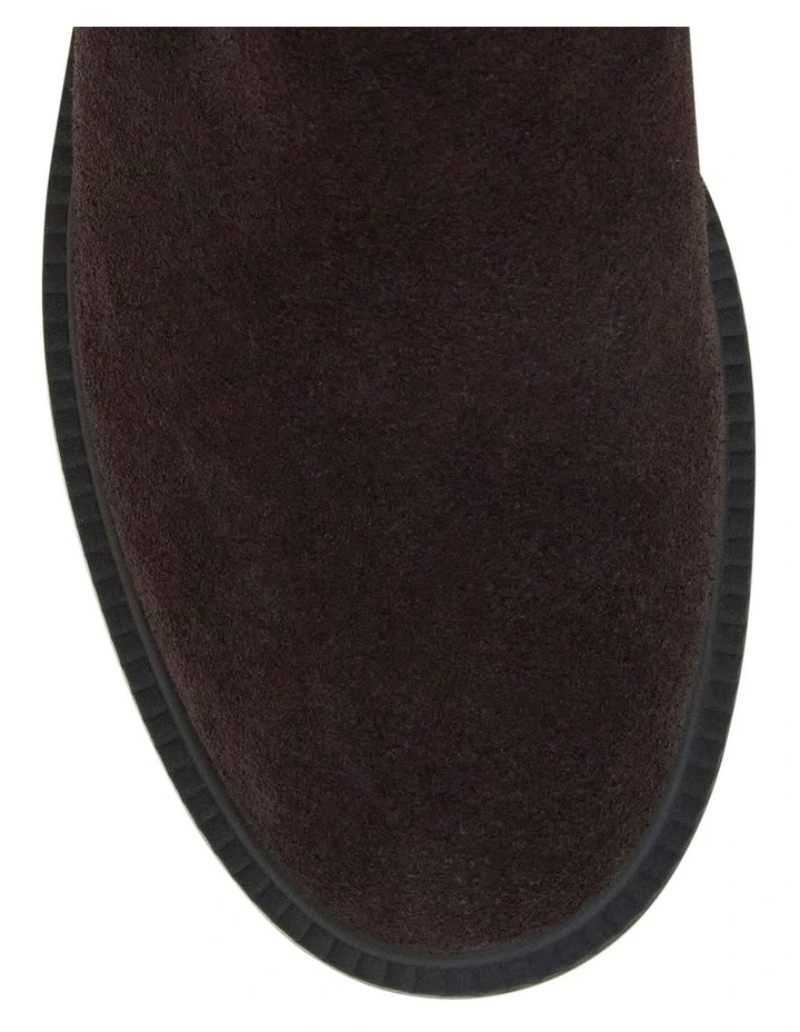 Paisley Knee Boots in Chocolate Suede image 4
