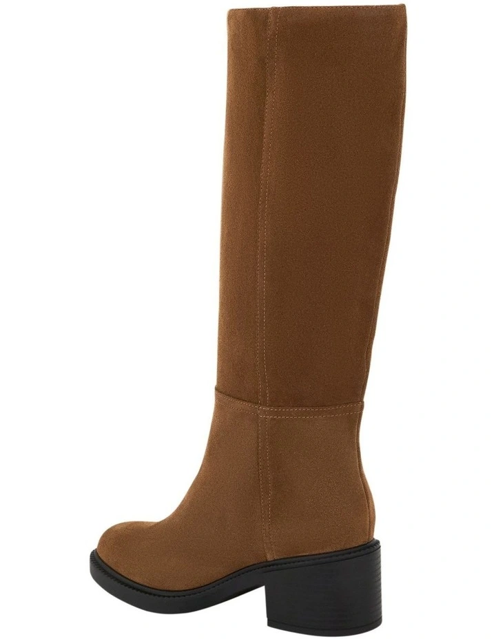 Paisley Knee Boots in Tobacco Suede image 3