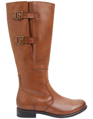 tan flat knee high boots