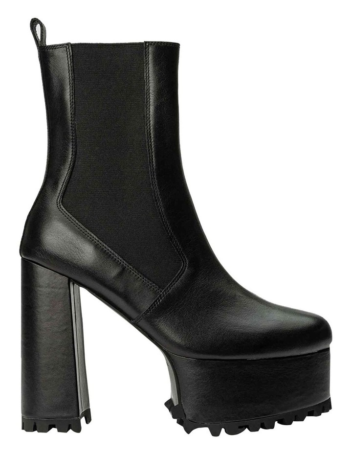 black wedge platform ankle boots