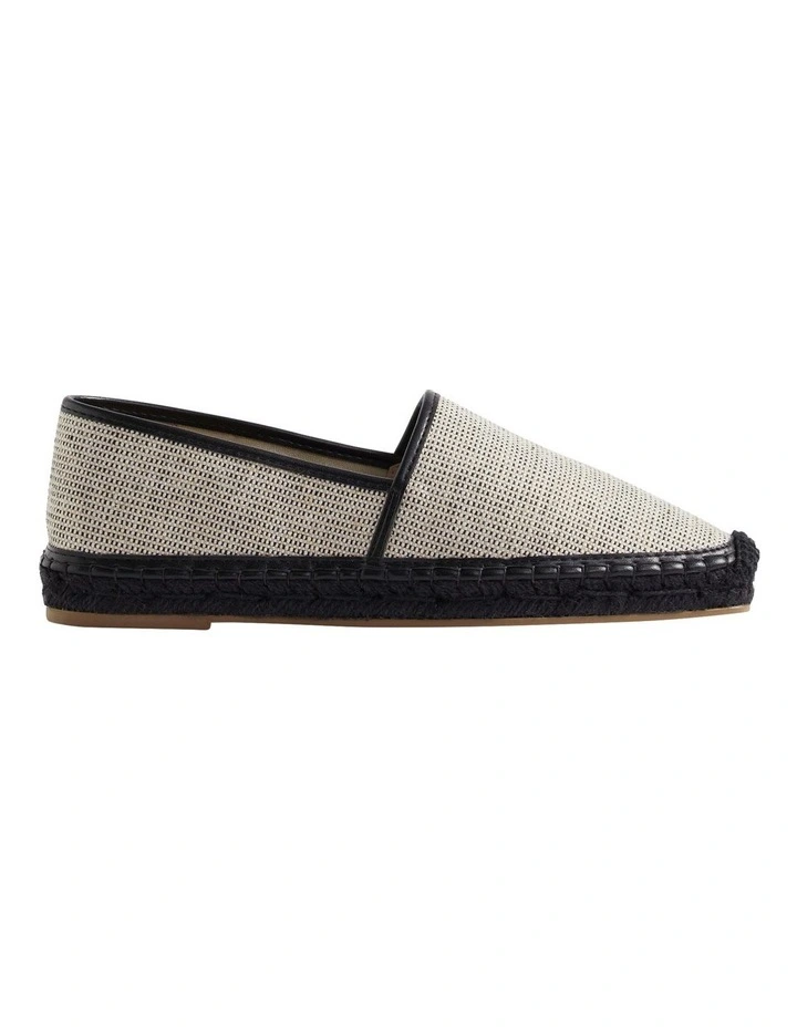 Lucille Textile Espadrille in Black Natural image 1