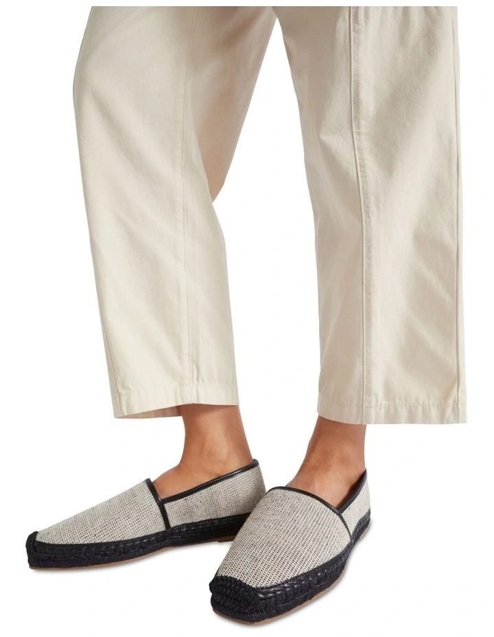Lucille Textile Espadrille in Black Natural image 2