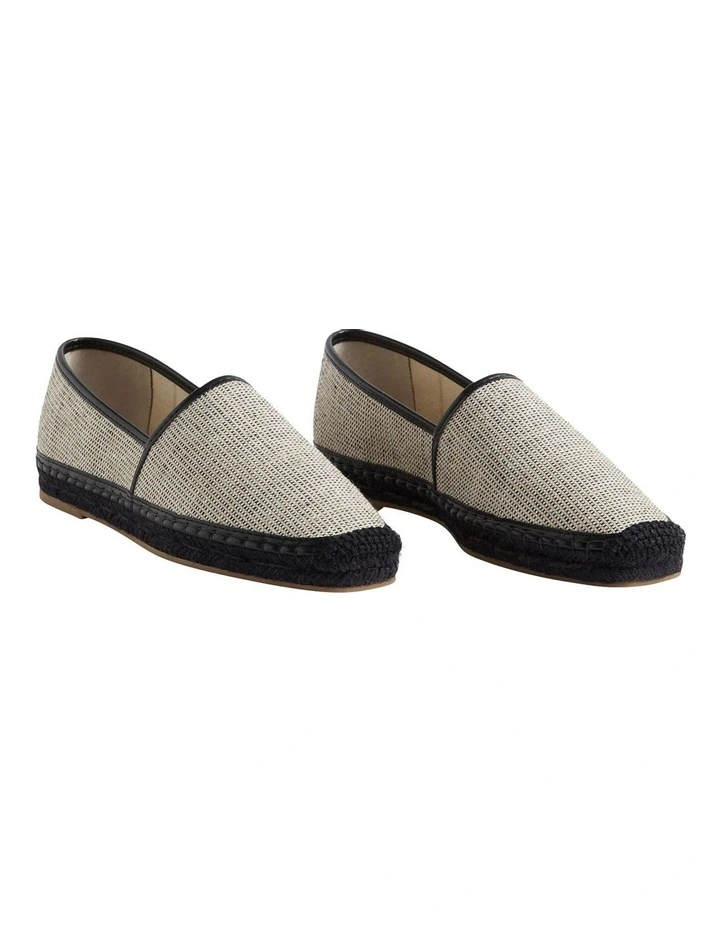 Lucille Textile Espadrille in Black Natural image 3
