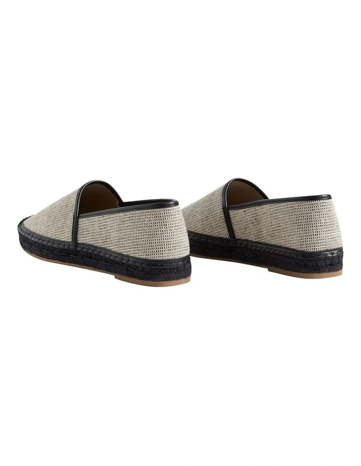 Lucille Textile Espadrille in Black Natural image 5