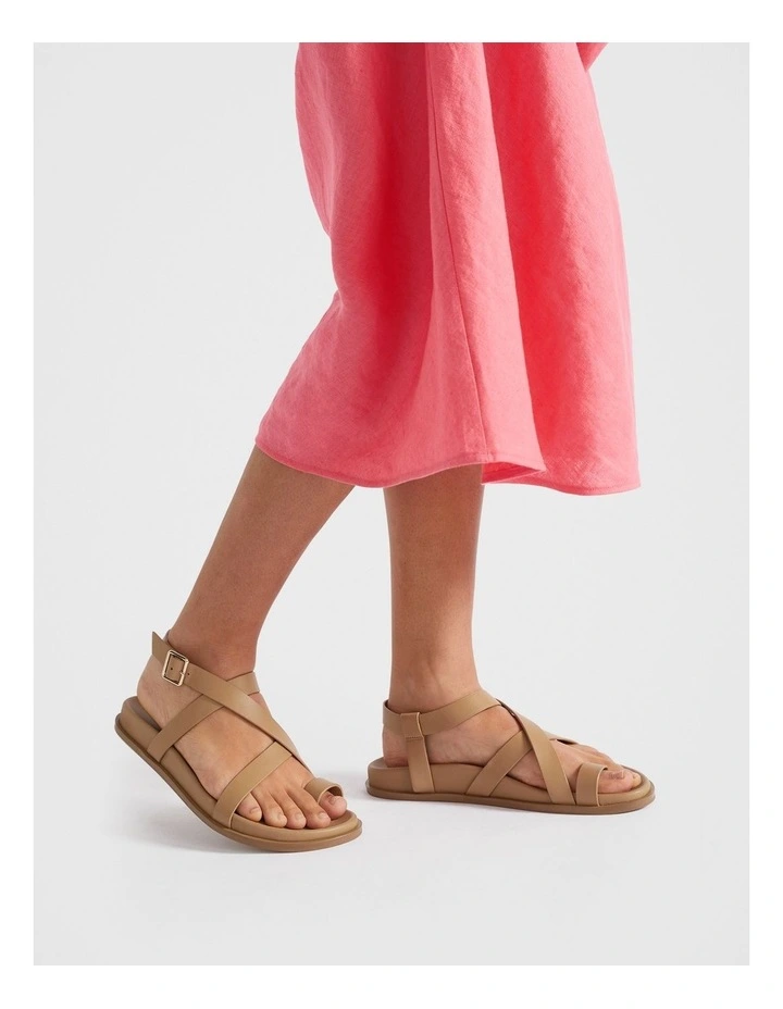 Tori Footbed Sandal in Caramel image 2