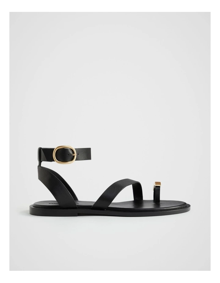 Giselle Toe Loop Sandal in Black image 1