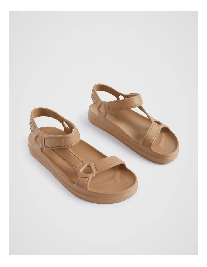 Tri Strap Jelly Sandal in Caramel image 2