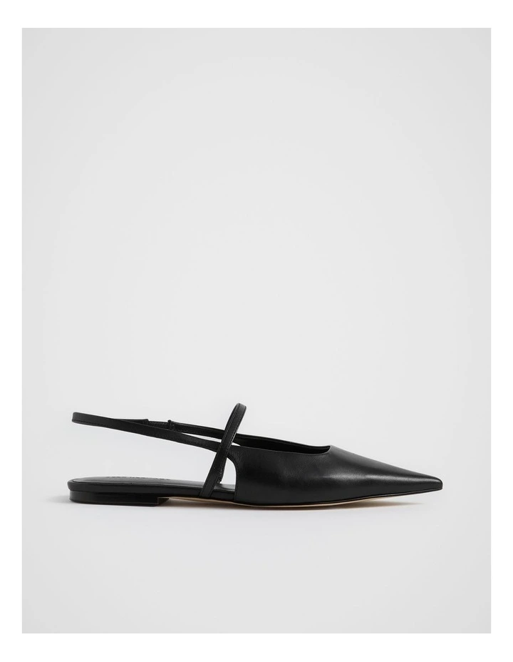 Sylvie Slingback Flat in Black image 1