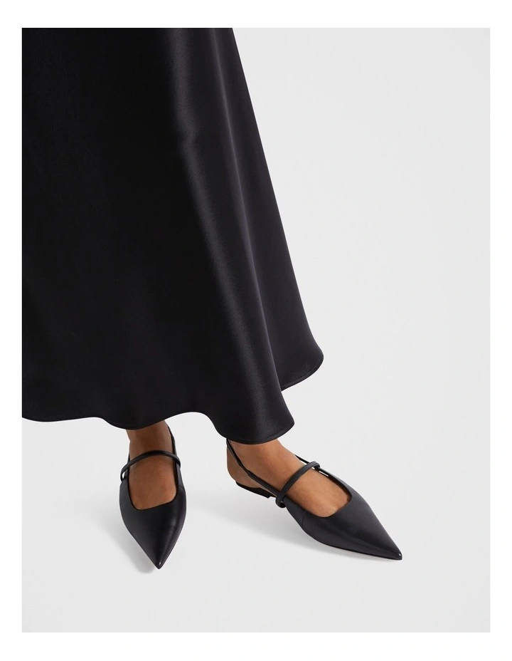 Sylvie Slingback Flat in Black image 2