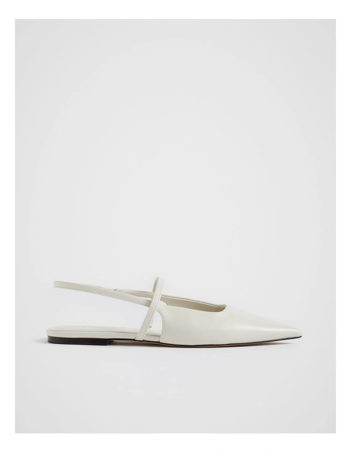 Sylvie Slingback Flat in Bone image 1